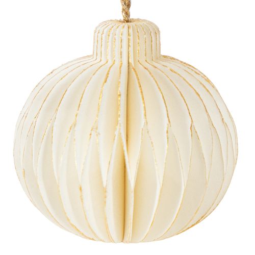 Produkt Ozdoby choinkowe papierowe, papier plaster miodu, biało-złote, 4cm, 6 szt.