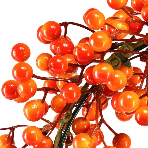 Produkt Wianek jagodowy dekoracyjny pierścień jagody czerwony pomarańczowy sztuczny Ø30cm
