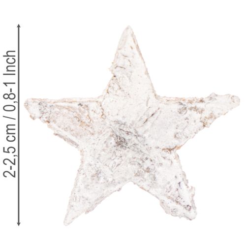 Gwiazdki brzozowe mini 2cm - 2,5cm bielone 150 szt. | Floristik24.pl