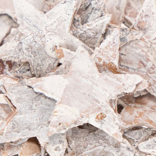 Gwiazdki brzozowe mini 2cm - 2,5cm bielone 150 szt. | Floristik24.pl