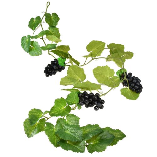 Produkt Dekoracja girlanda z liści winogron zielono-niebieska 169x10x15cm