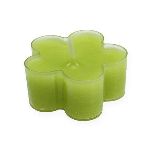 Floristik24 Tealight w kształcie kwiatu zielony Ø5cm 12szt.