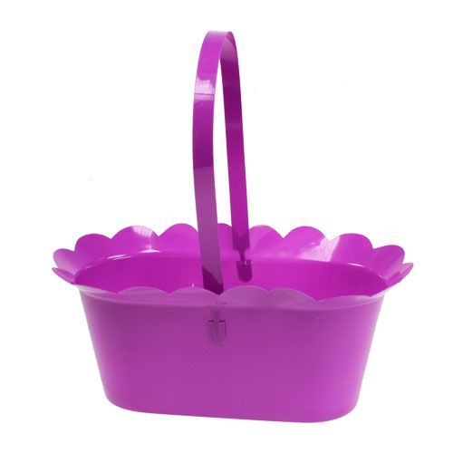 Floristik24 Kosz plastikowy z rączką owalny asortyment. 21 x 11 x 9,5cm 10szt.