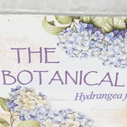 Produkt Owalna metalowa misa na kwiaty z uchwytami, na hortensje, 32×15×15 cm