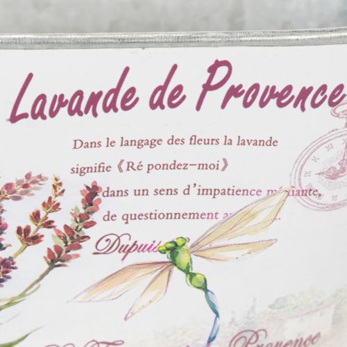 Produkt Owalna metalowa misa na kwiaty z uchwytami, lawenda, 32×15×15 cm