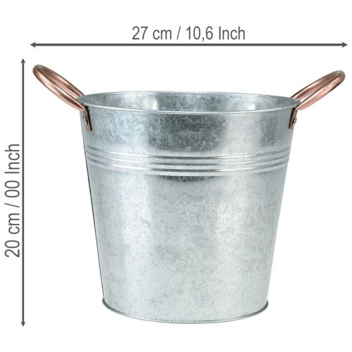 Produkt Doniczka z uchwytami, ozdoba metalowa, Ø19cm, wys. 17cm