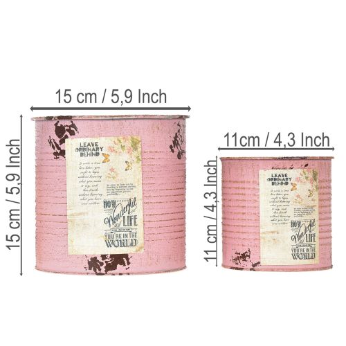 Produkt Zestaw doniczek na balkon i do ogrodu, dekoracja do skrzynki, styl vintage, 15 cm, 3 sztuki