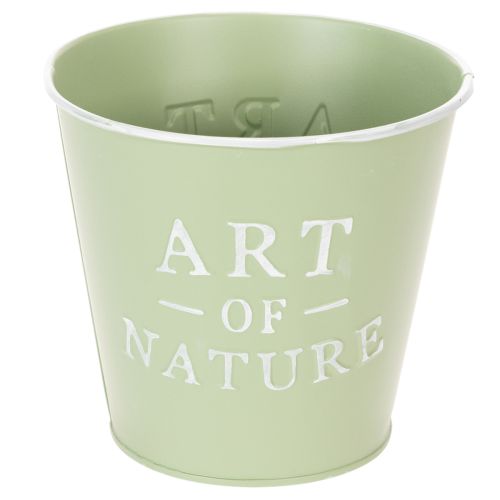 Produkt Doniczka cynkowa, miętowo-zielona, Ø15cm, wys.13,5cm