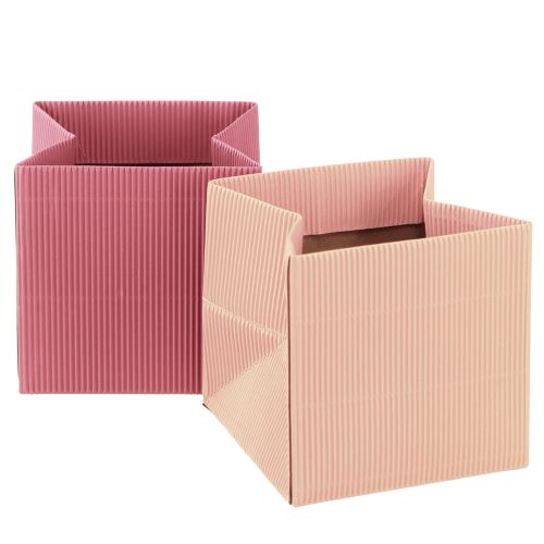 Produkt Torebka kwiatowa Torba papierowa z folią różowy łosoś 10,5cm 6 szt