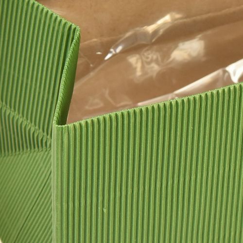 Produkt Donica na kwiaty długa żebrowana zielona oliwkowa 24x12cm 6 szt