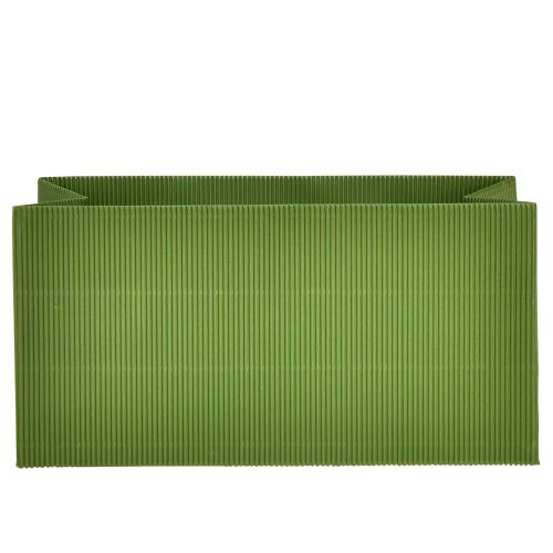 Produkt Donica na kwiaty długa żebrowana zielona oliwkowa 24x12cm 6 szt