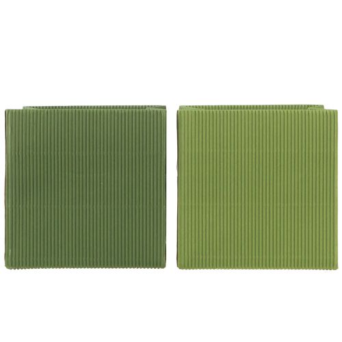 Floristik24 Doniczki papierowe żebrowane oliwkowe 12cm 6 szt