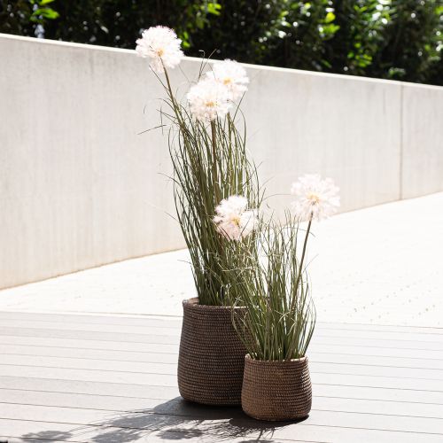 Produkt Boho doniczka cachepot ceramiczny pleciony wygląd Ø9cm H10.5cm 2szt