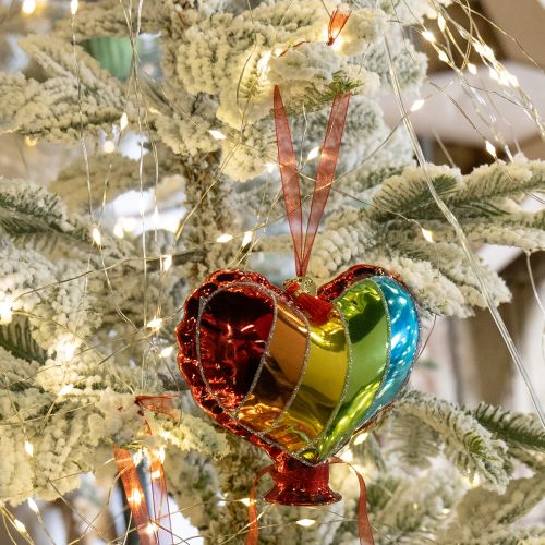 Produkt Kolorowe bombki choinkowe szklane balony serduszka buziaki usta 12cm 2szt