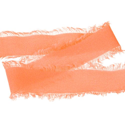 Produkt Taśma szyfonowa pomarańczowa pastelowa wstążka materiałowa frędzle 40mm 15m