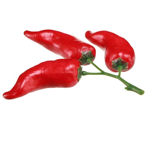 Produkt Manekin do jedzenia papryczki chili czerwony 9cm na gałązce 3 szt