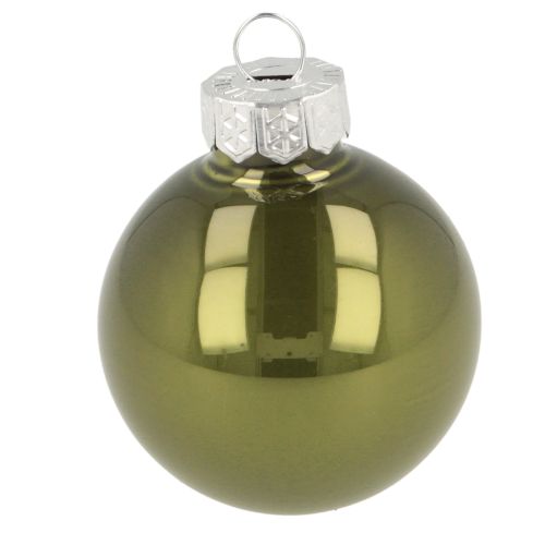 Produkt Bombki choinkowe mini bombki szklane zielono-srebrne 4 cm 24 szt.