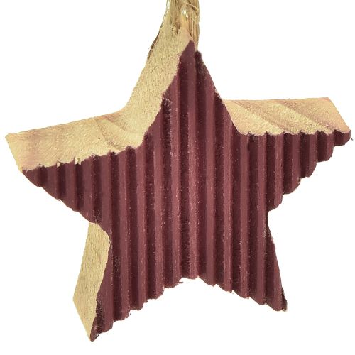 Produkt Ozdoby choinkowe drewniane serce gwiazda drzewo czerwone 4,5cm 9szt