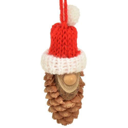 Produkt Ozdoba na choinkę krasnal stożek krasnal czerwony 9cm 12szt