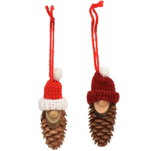 Produkt Ozdoba na choinkę krasnal stożek krasnal czerwony 9cm 12szt