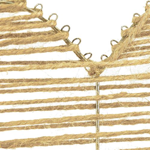 Produkt Ozdobne serce z juty naturalnej do dekoracji świątecznej do zawieszenia 20cm 4 szt