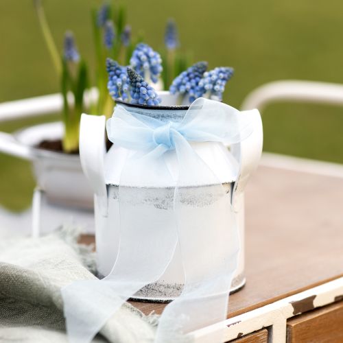 Produkt Dzbanek dekoracyjny z uchwytami metalowy biały, czarny wys. 13cm 2szt