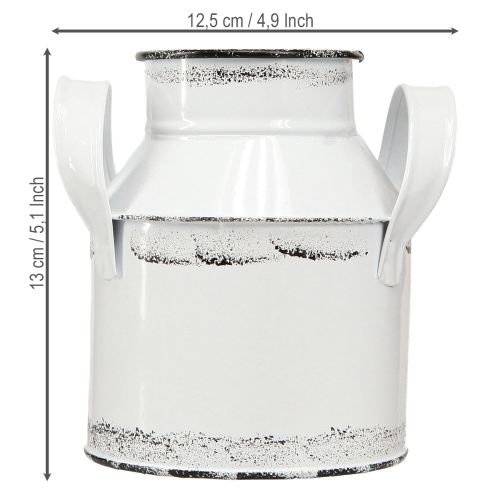 Produkt Dekoracyjny metalowy dzbanek z uchwytami, biały i czarny, wys. 13 cm, 2 szt.