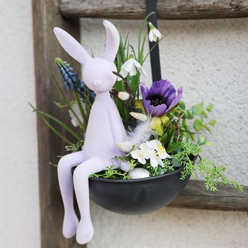 Floristik24 Kielnia dekoracyjna miska na rośliny wisząca antracytowa Ø16,5cm 2szt