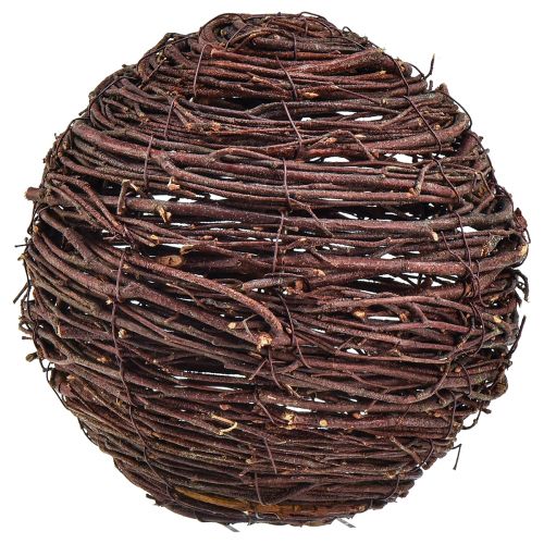 Produkt Dekoracyjna kula z winorośli w kolorze naturalnego brązu, średnica 20 cm