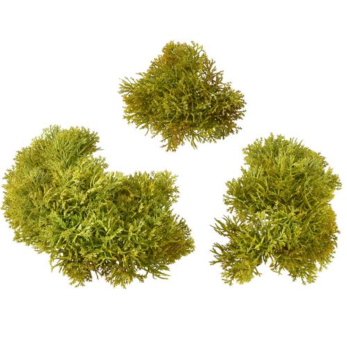 Produkt Mech dekoracyjny sztuczny zielony brązowy – poduszka z mchu 10/12/14cm 3 sztuki