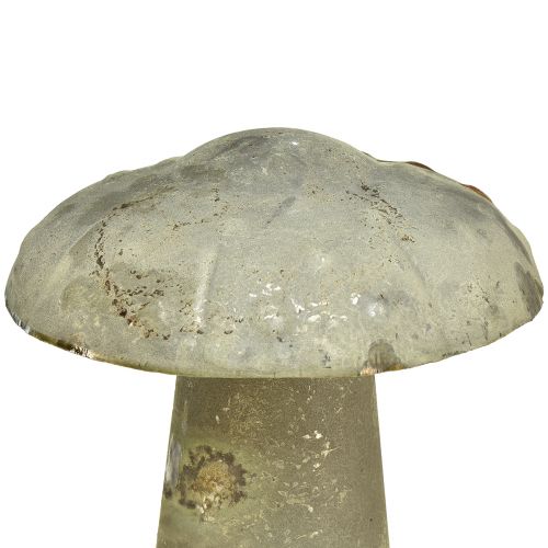 Floristik24 Dekoracyjny Grzyb Metalowy Jesień Zielony Rdza Vintage 30cmx50cm
