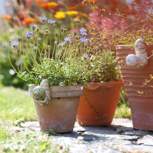 Produkt Zabawna dekoracja robak ceramiczna gąsienica wisząca dekoracja doniczka 9x6cm 2szt