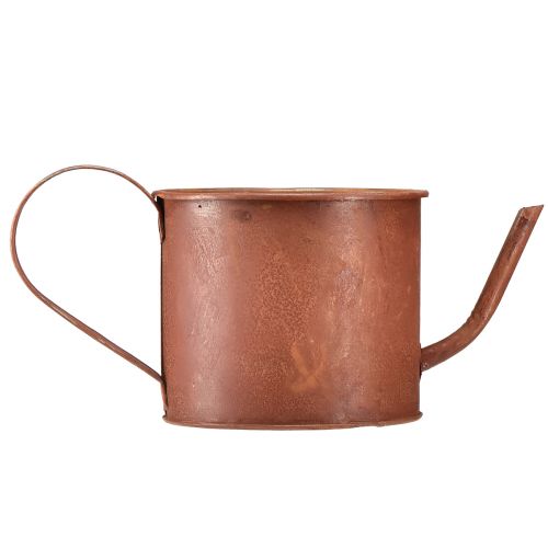 Produkt Dekoracyjna, rdzawa donica z konewką metalową Ø12,5 cm W10,5 cm