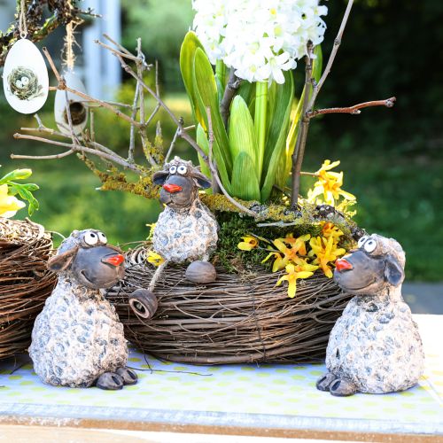 Produkt Dekoracyjne ceramiczne figurki wielkanocne z owiec brązowe wys. 13,5 cm 2 sztuki