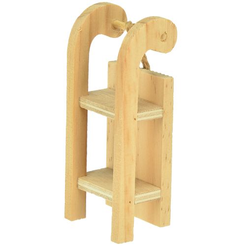 Produkt Dekoracyjne sanie drewniane do zawieszania miętowo-zielone białe 9,5cm 6szt