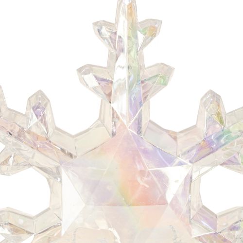 Produkt Dekoracyjne płatki śniegu, dekoracja zimowa, tęczowe, Ø14–15 cm, 2 sztuki