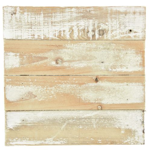 Produkt Dekoracyjna taca z nóżkami w kolorze brązowym białym shabby chic 30x30cm