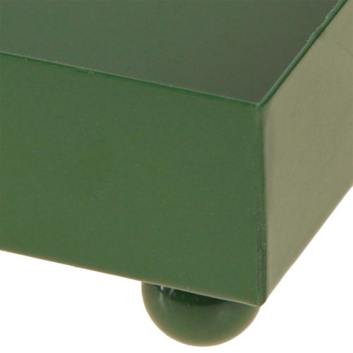 Produkt Taca dekoracyjna kwadratowa metalowa zielona 15×15cm 2szt