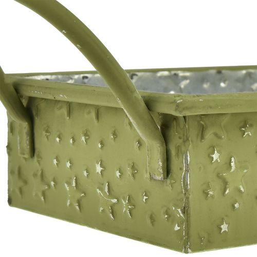 Produkt Taca dekoracyjna świąteczne zielone gwiazdki 49cm/43cm, zestaw 2 szt