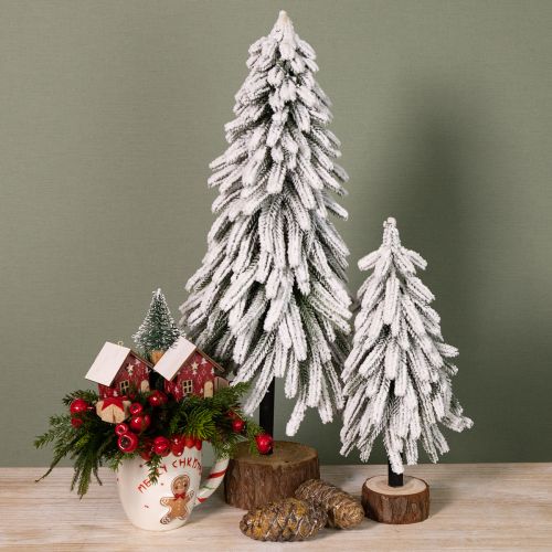 Produkt Choinka dekoracyjna ośnieżona podstawa z korą Ø20cm H50cm