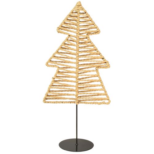 Produkt Ozdobna choinka metalowa z rafii naturalnej czarnej 21x11,5x45cm