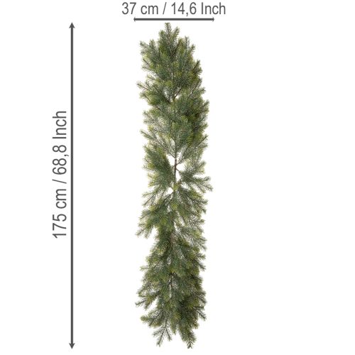 Girlanda ze sztucznych gałązek jodły do kreatywnej florystyki, 175 cm | Floristik24.pl