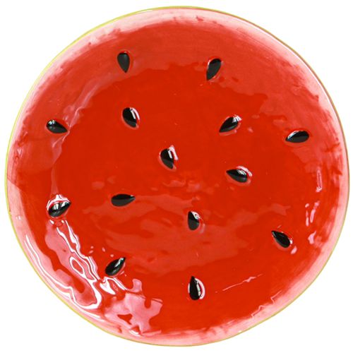 Talerz dekoracyjny ceramiczny talerz arbuz ceramiczny Ø16cm 2szt