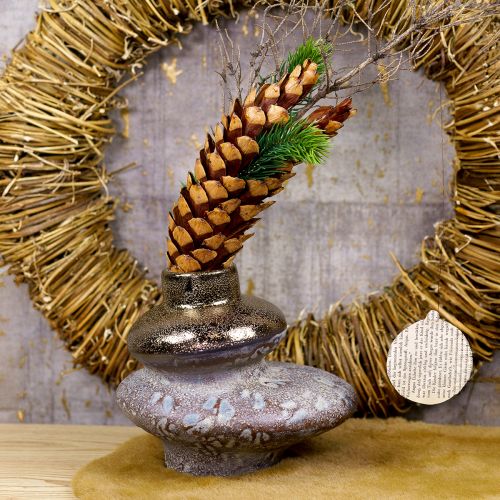 Produkt Wazon dekoracyjny ceramiczny wazon dekoracyjny o metalicznym wyglądzie 19×18×16 cm