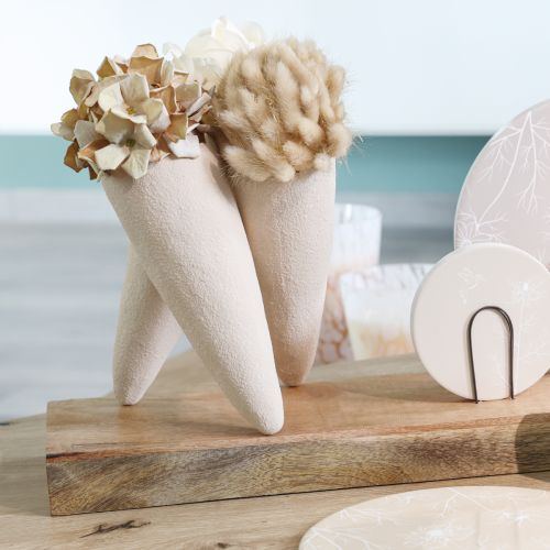 Produkt Wazony dekoracyjne Wazony stożkowe Beżowe Ceramiczne 14,5cmx15x21cm