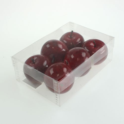 Produkt Sztuczne jabłka czerwone, błyszczące 6cm 6 szt