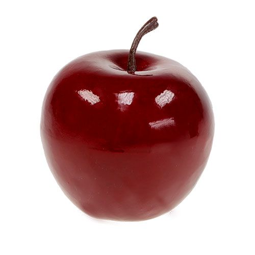 Floristik24 Dekoracja jabłko czerwone, błyszczące 6cm 6szt.
