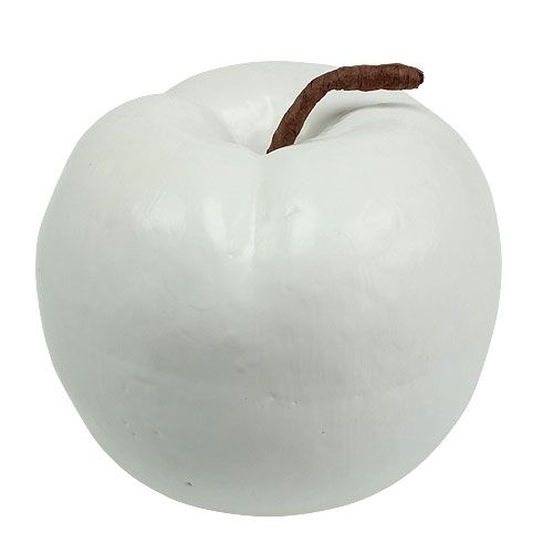 Floristik24 Sztuczne owoce Deco Apple White 18cm