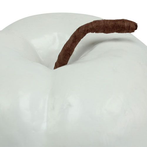 Floristik24 Sztuczne owoce Deco Apple White 18cm