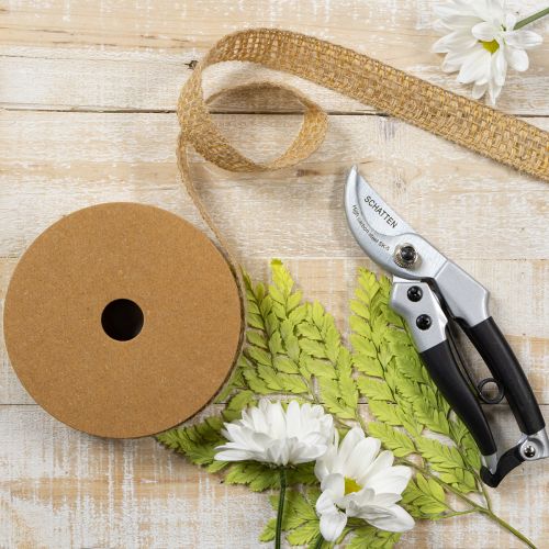 Produkt Wstążka jutowa dekoracyjna, żółta, naturalna, 25 mm; rustykalna wstążka jutowa dekoracyjna, 10 m